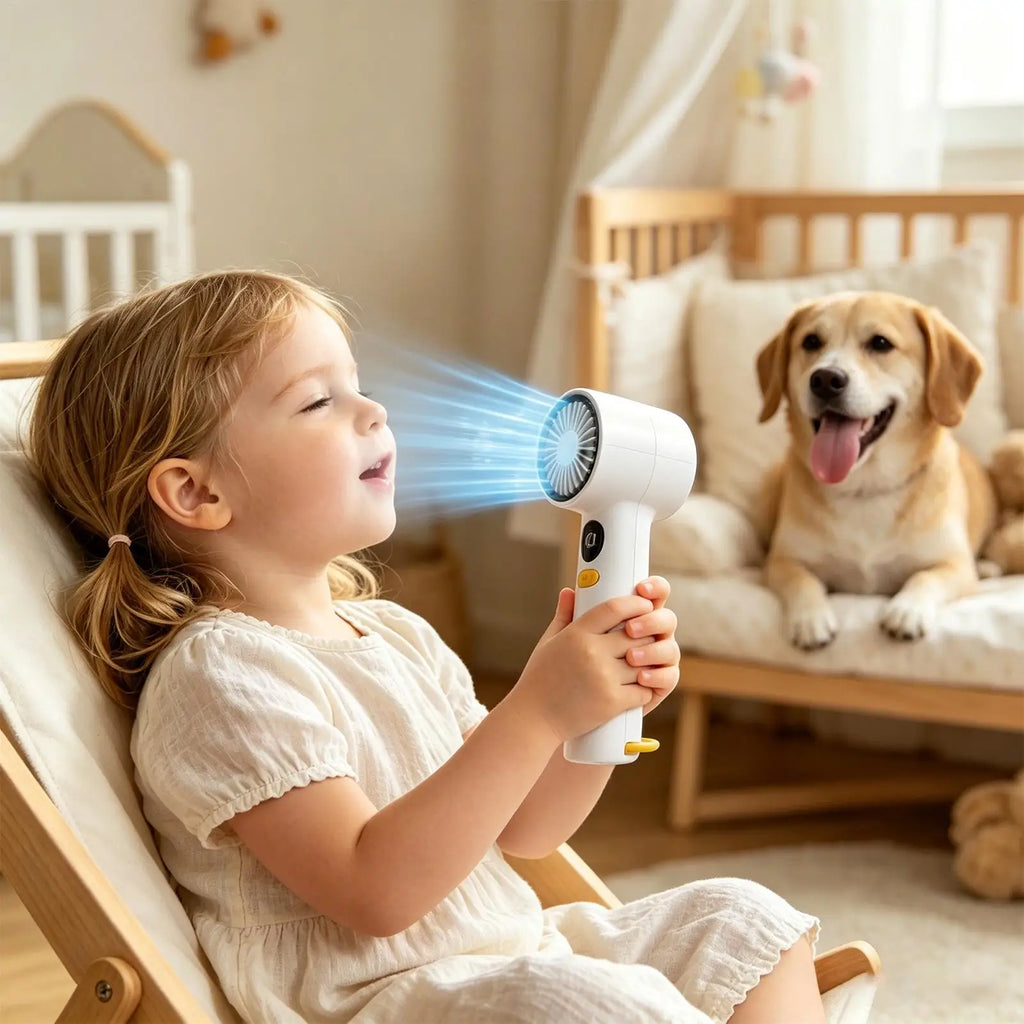 Handheld Turbo Fan 100 Speed Digital Display Portable Rechargeable