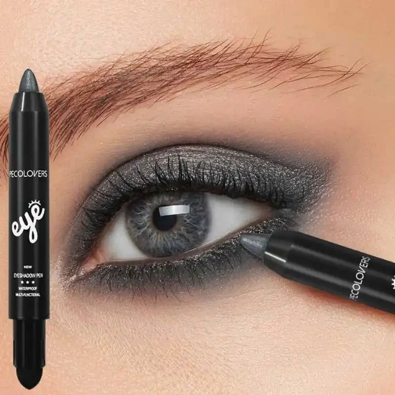 6 Colors Eyeshadow Pencil Stick, Waterproof Pearly Shimmer Glitter Eyeshadow Eyeliner Pen, Long Lasting Eye Makeup Tool Zpaxo