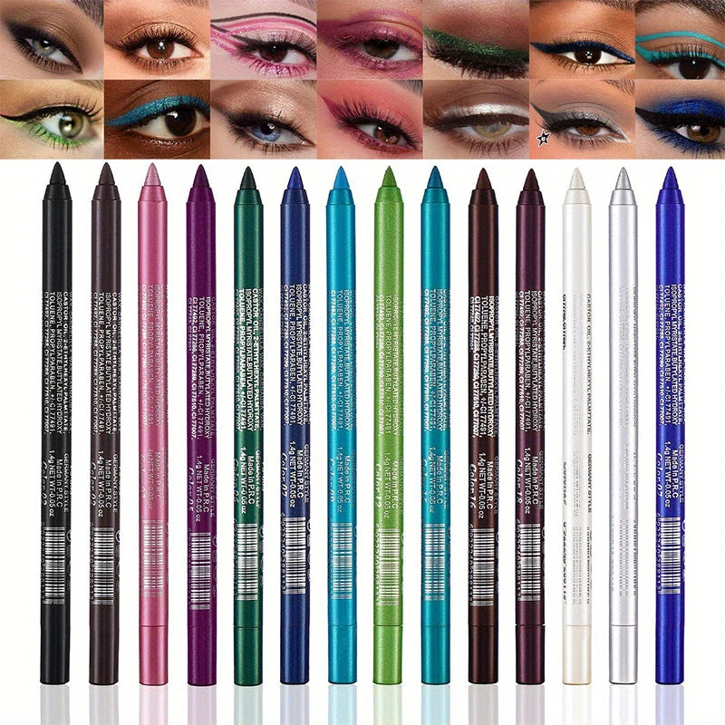 Matte Smooth Blue Black Eyeliner Pencils Waterproof Sweatproof Zpaxo