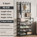 Multi-layer Shoe Rack Shelf Floor Standing Coat Racks Assemble Cloth