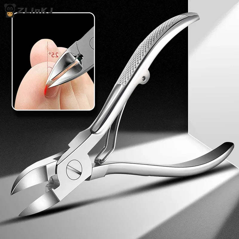 ▶1Pcs Professional Toe Nail Clippers Trimmer Cutters Paronychia Nippers Pedicure Tools Podiatry Stainless Foot Care Tools Zpaxo