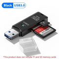 USB 3 0 Card Reader SD TF Multifunctional 1 Suitable Laptops Zpaxo Black