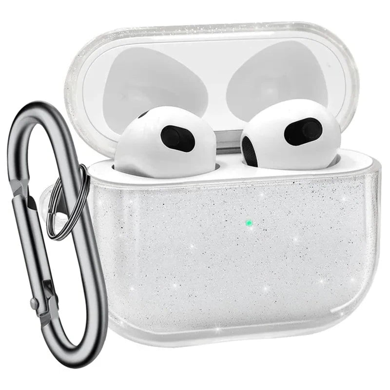 Transparent Earphones Case For AirPods Pro 1 2 Case Glitter Shiny Clear TPU for Air Pods 1 2 3 Bluetooth Headphone Charging Box Zpaxo