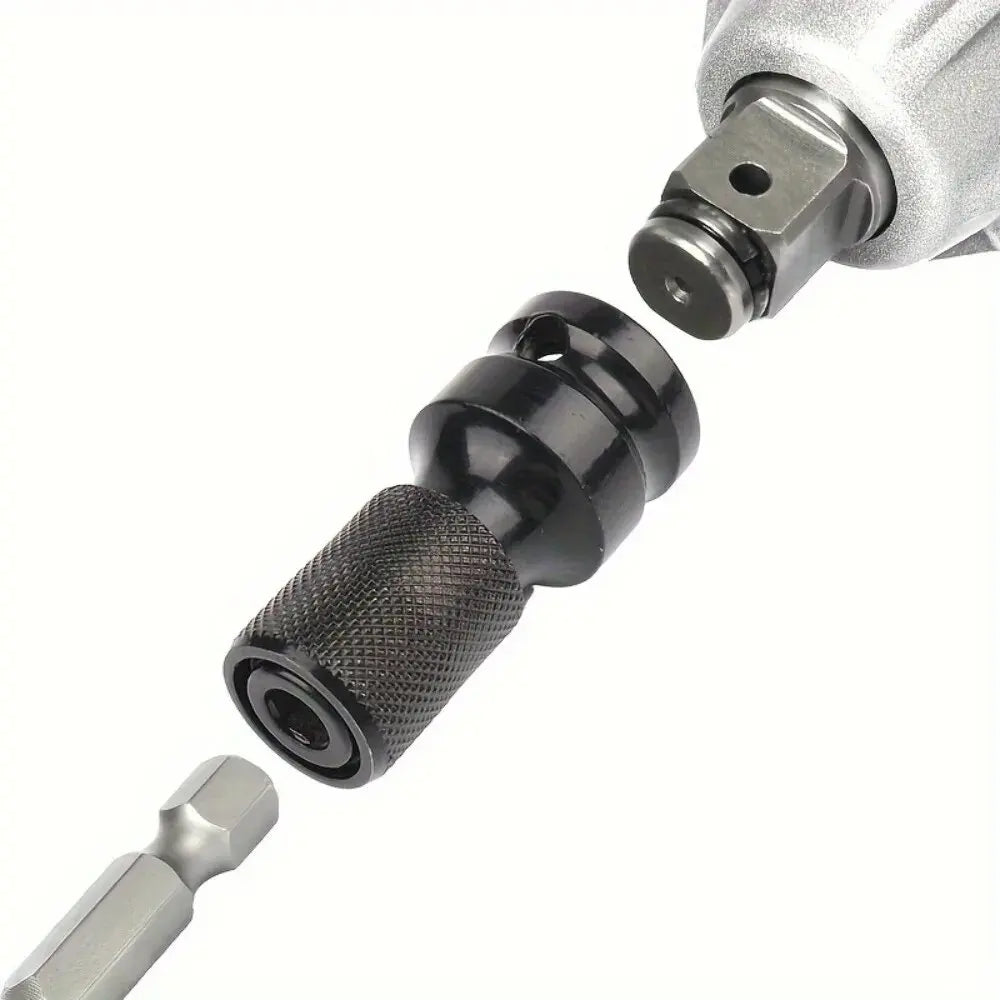 Impact Wrench Adapter 1/2" to 1/4" Hex Bit Holder for Drills