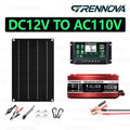 1500W Complete Solar Kit 12V To 110V/220V Pure Sine Inverter 60A MPPT Controller True Power Guarantee For RV/Boat/Farm/Van Life Zpaxo 110V Kit
