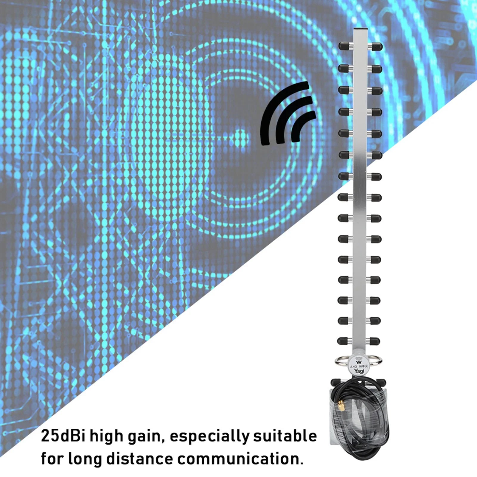 Wireless Network Card Antenna 25dBi Gain Router 16 Unit Directional
