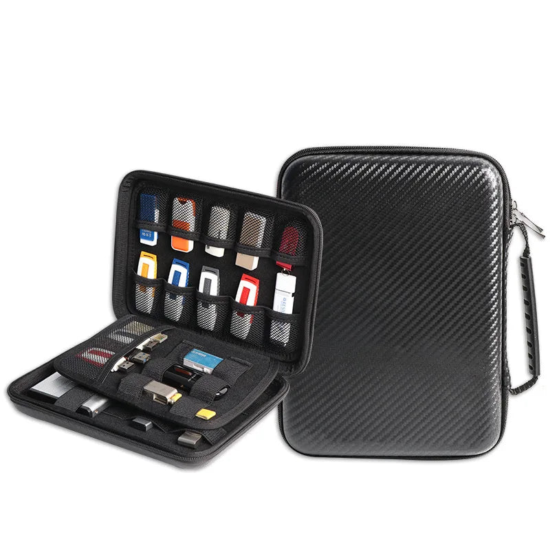 Hard Carry USB Flash Drive Case, Thumb Drive, Memory Card SD SDXC SDHC Card Holder Organizer, Electronic Accessories Storage Bag Zpaxo