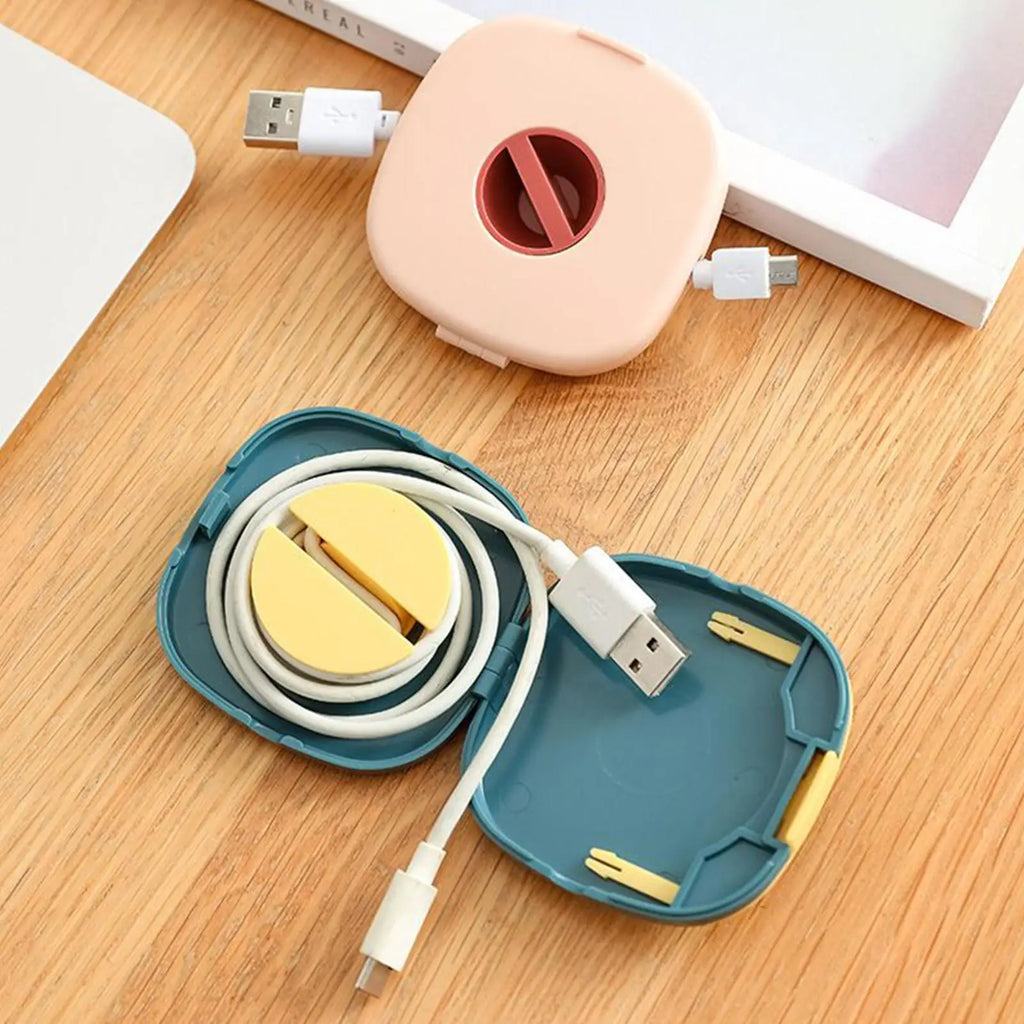 Cable Organizer Case Charger Cord Winder Iphone Samsung Earbuds