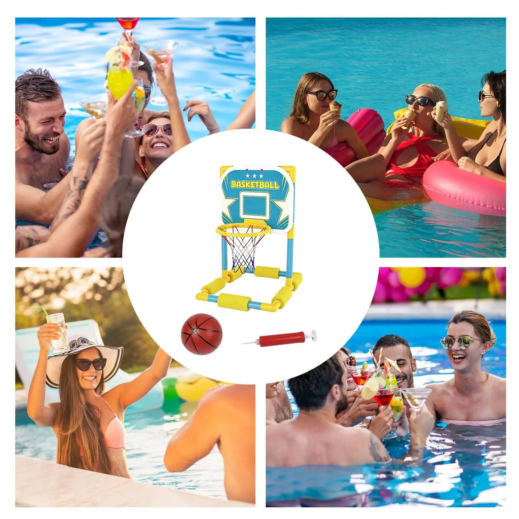 Pool Basketball Hoop Floating Water Toys Basketball Hoop Pool For Family Adults Kids Children School Backyard Beach Classroom Zpaxo