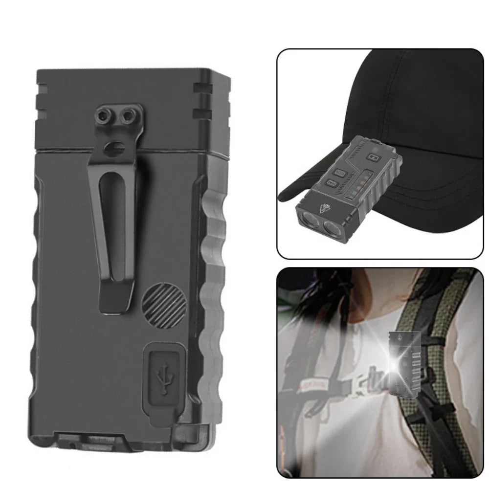 POCKETMAN Mini USB-C Rechargeable Flashlight – 8 Modes & Magnet