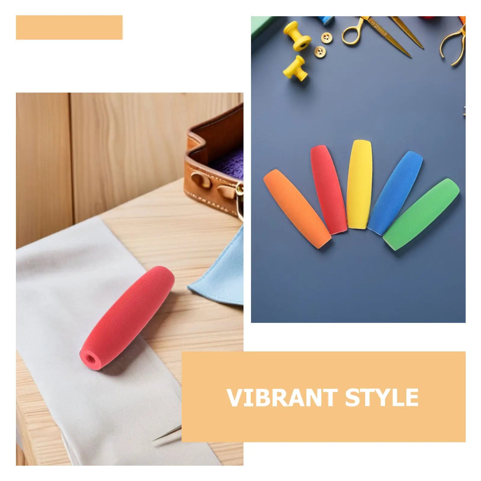 5Pcs Crochet Hook Grip Sleeve Non Slip Eva Comfort Grip for Long Sessions Portable Lightweight Easy Clean Crochet Accessories Zpaxo