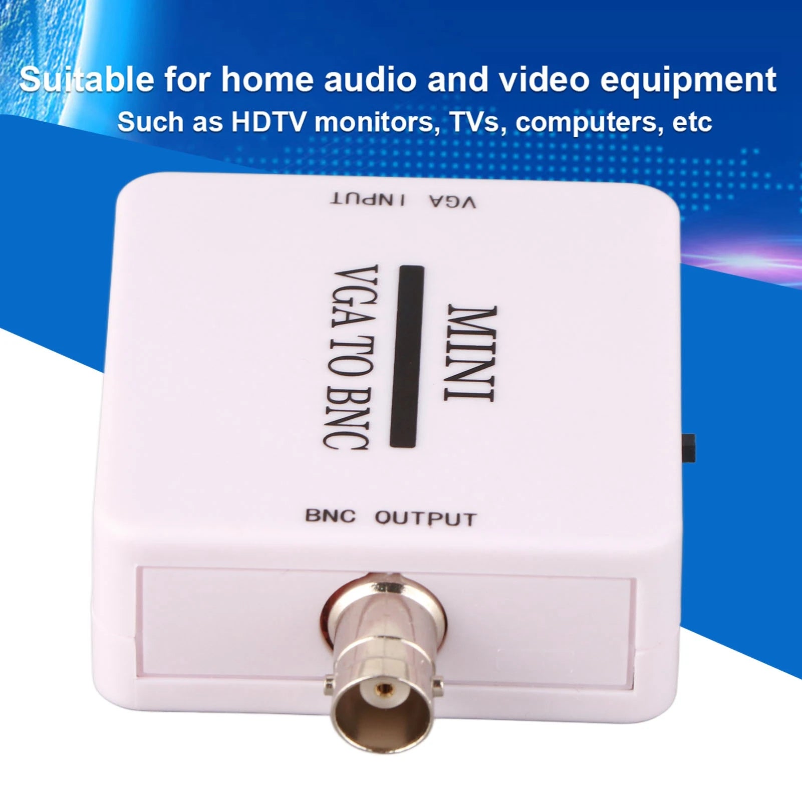 Mini HD VGA BNC 1920 X 1080 USB Video Converter HDTV Monitors TVs