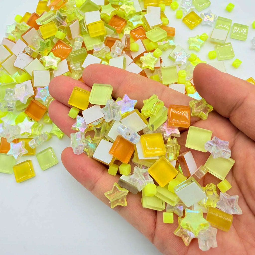 100g Crystal Glass Mosaic Tiles – Square Star Bulk DIY Craft Glass Mosaic Tiles Zpaxo D 100g