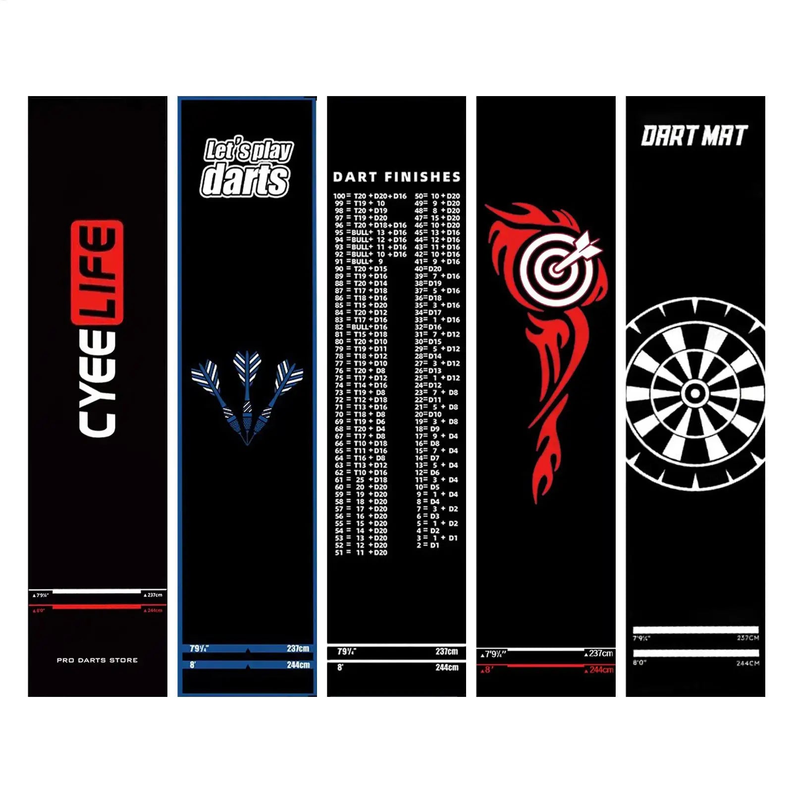Dart Mat Floor Protection Throw Line Non Slip Absorbent Fast Drying