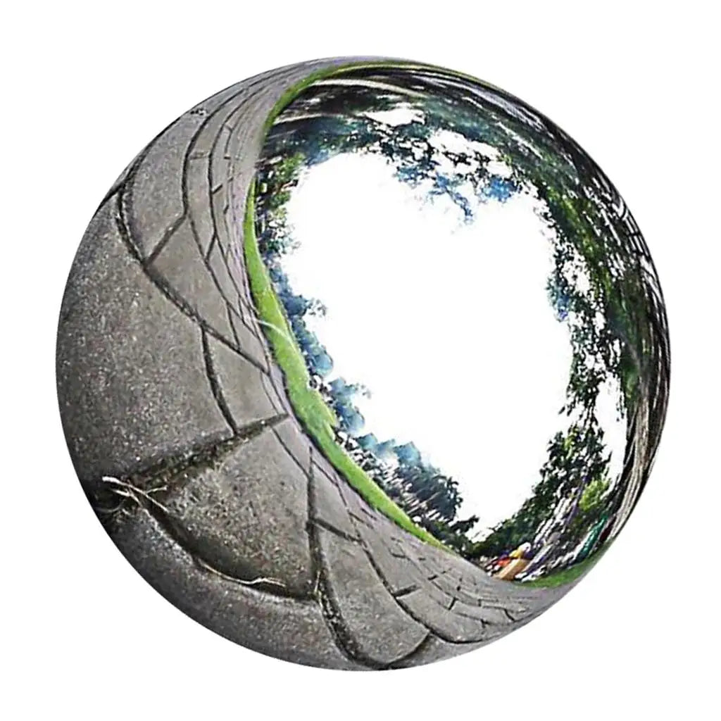 Stainless Steel Balls Modern Metal Garden Decor Shiny Ornament Sphere Zpaxo
