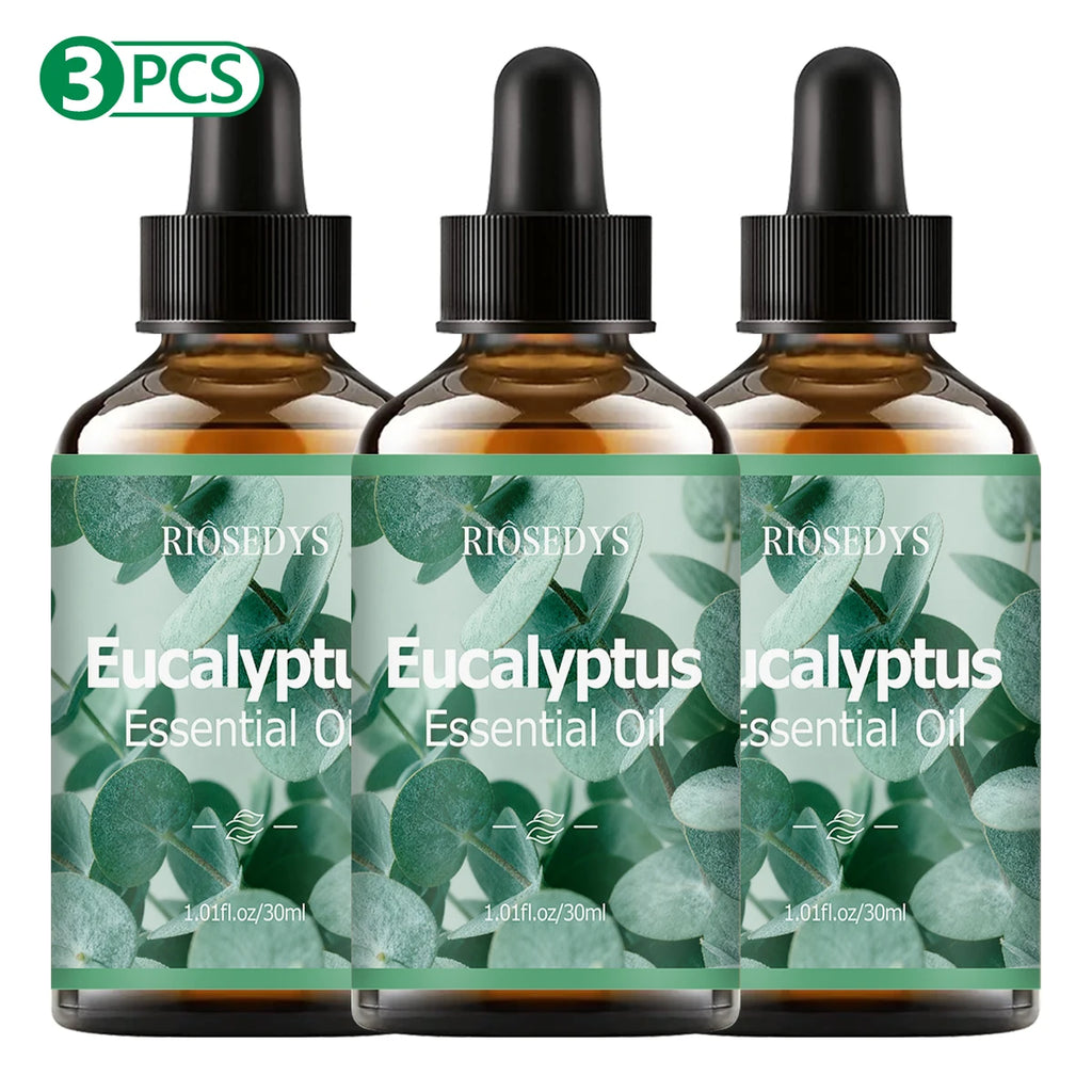 Eucalyptus Essential Oil Botanical Fragrance Nourishes Hair Provides Zpaxo Eucalyptus 3PCS 30ml Eucalyptus