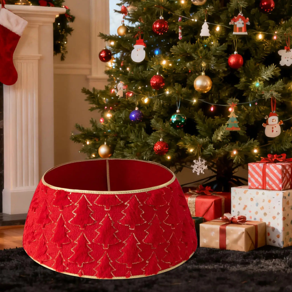 Tree Collar Plush Bohemian Protector Upper Diameter Christmas Stand