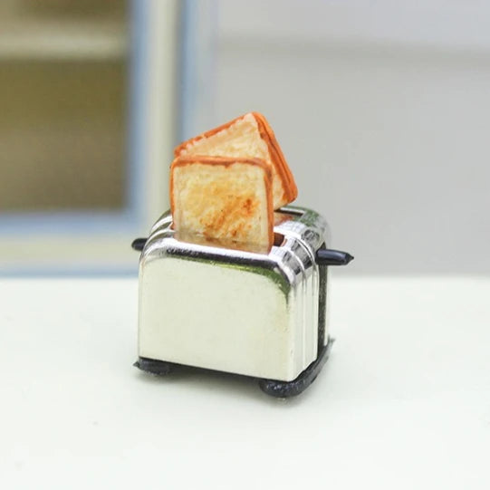 Mini Metal Toaster 1:12 & 1:6 Dollhouse Breakfast Accessory