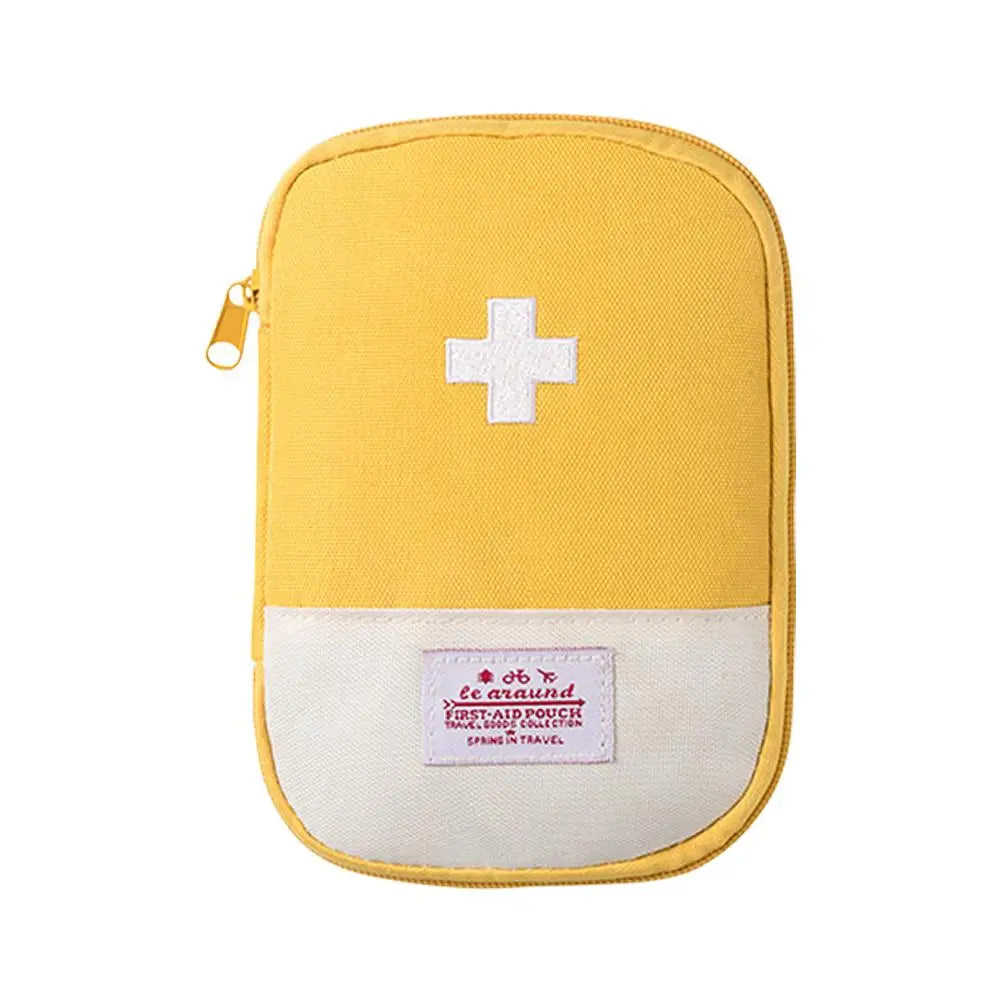 Travel First Aid Kit Medicine Bag Storage Aid Pouch Multi-Function Emergency Medicine Storage Health and Household Outdoor First Zpaxo Yellow