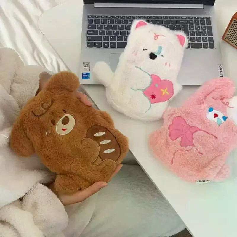 2025 Belly Warmer Thick Plush Hand Cute Cartoon Water Bottle Warm Bag Zpaxo