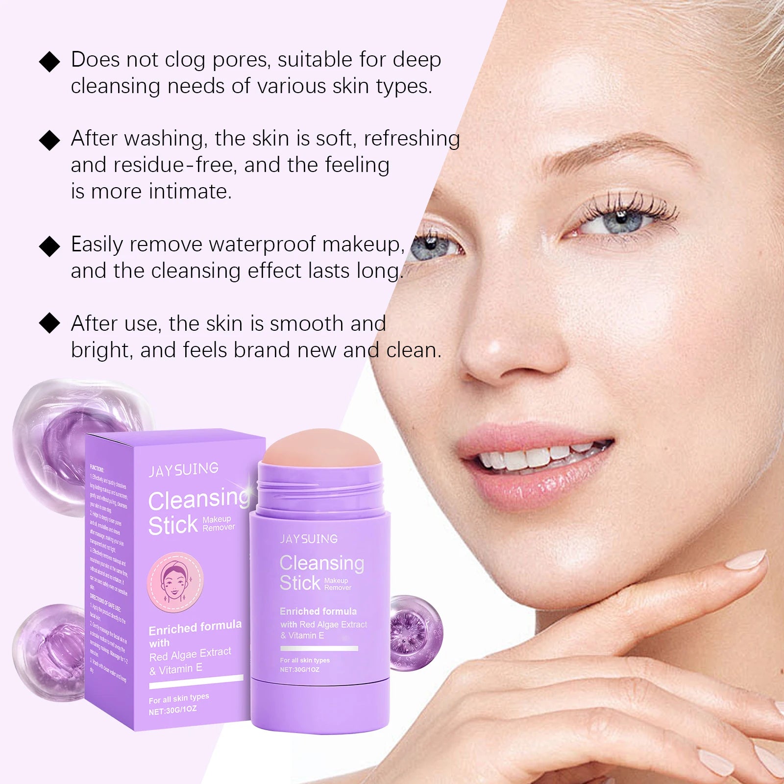 Vitamin E Makeup Remover Stick – Deep Pore Cleansing Cream 30g Makeup Remover Stick Zpaxo