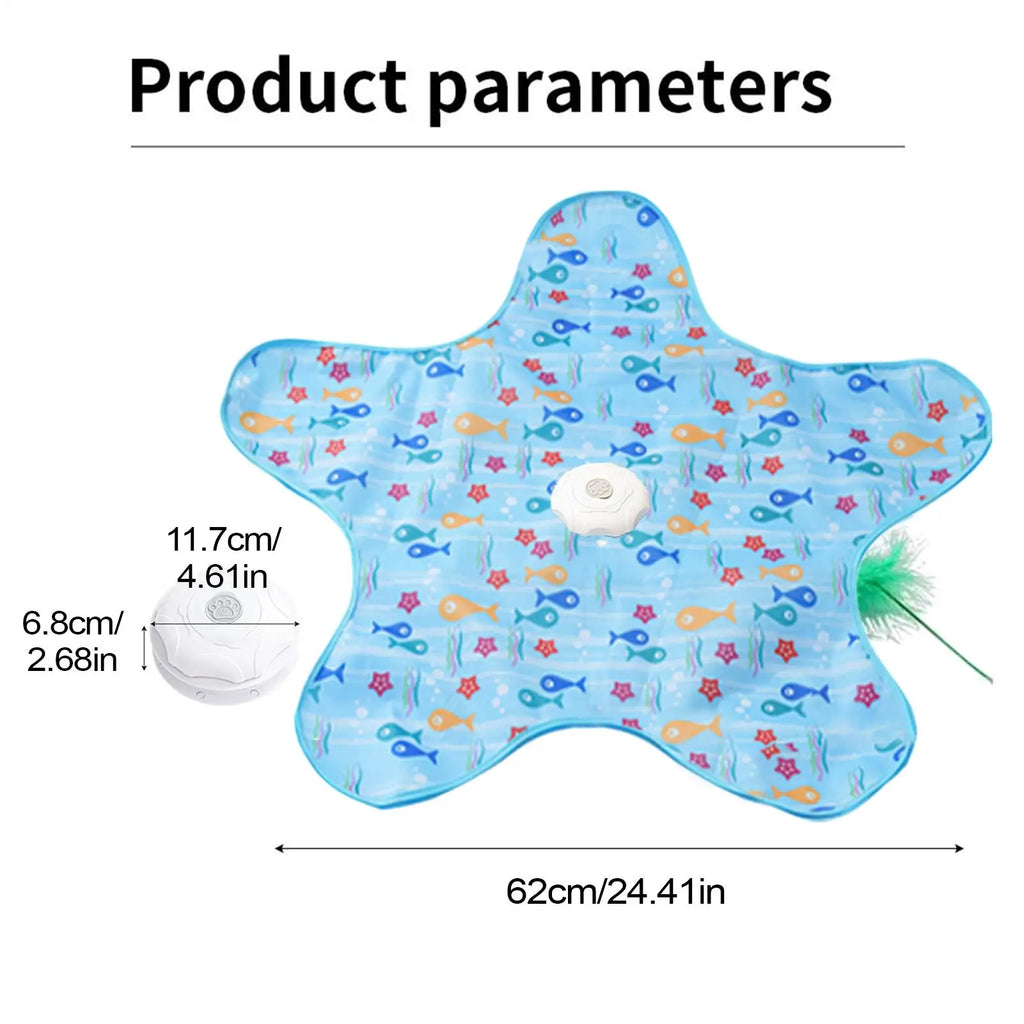 Interactive Cat Toys Star-Shaped Interactive Hunting Cat Toy Chew-Proof Enrichment Training Teething Relief Games for Hunting Zpaxo