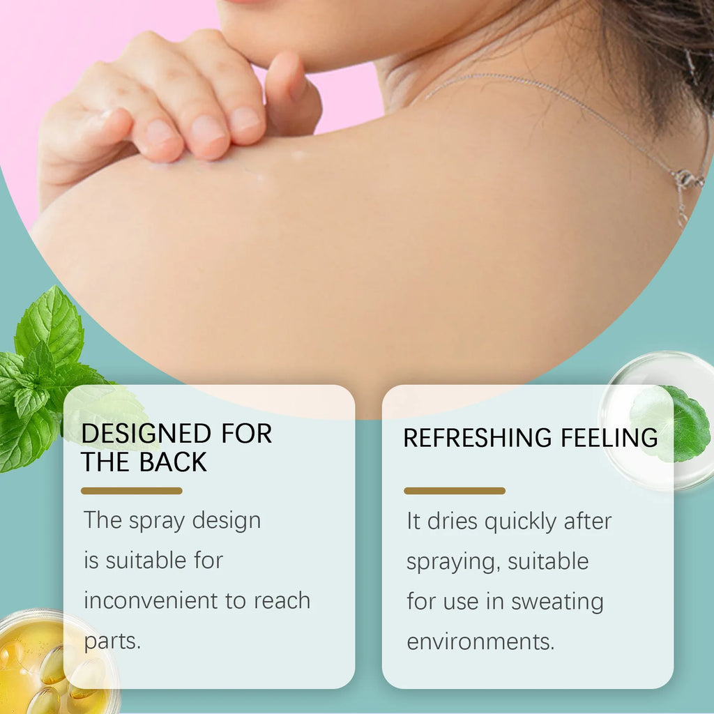 Back Acne Treatment Spray Anti Marks Spot Moisturizing Repairing Soothe Oil Control Shoulder Breast Body Pimples Remover Spray Zpaxo