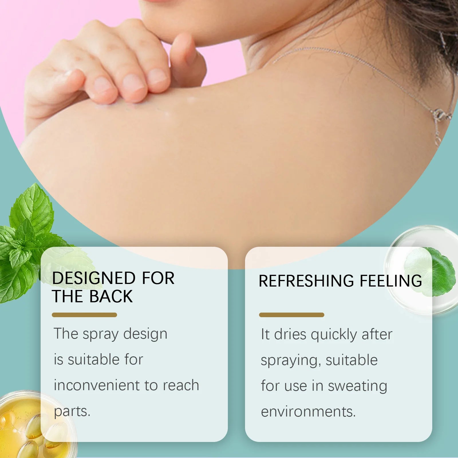 Back Acne Treatment Spray Anti Marks Spot Moisturizing Repairing Soothe Oil Control Shoulder Breast Body Pimples Remover Spray Zpaxo