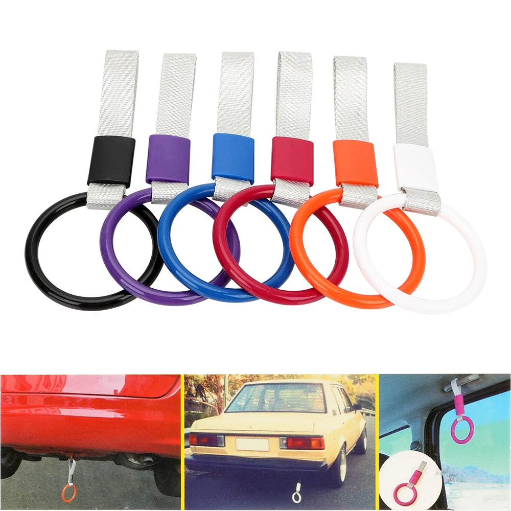 Round Subway Train Bus Handle Strap Charm Drift Car Rear Bumper