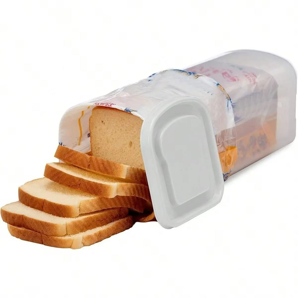 Airtight Clear Bread Box with Lid – Loaf & Sandwich Keeper Bread Storage Box Zpaxo White S
