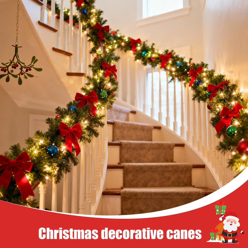 LED Christmas Garland 6ft Artificial Greenery 90 Lights Realistic