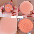 Matte Peach Pink Blush Palette Long-lasting Embossed Petals Orange