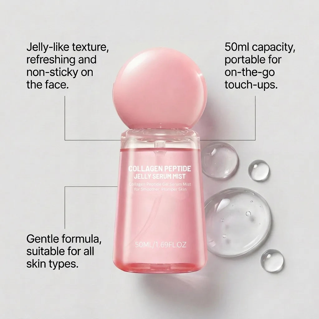 Collagen Peptides Jelly Serum Mist – Hydrating Face Spray Face Serum Spray Zpaxo