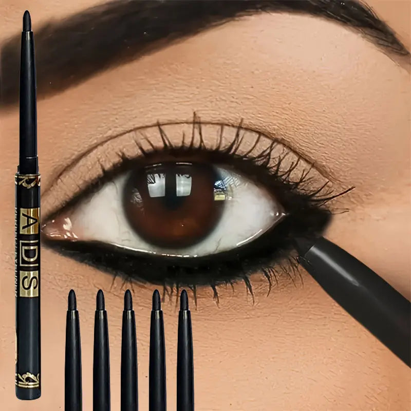 Black Eyeliner Pencils Waterproof Sweat Proof Smudge-proof Easy Twist