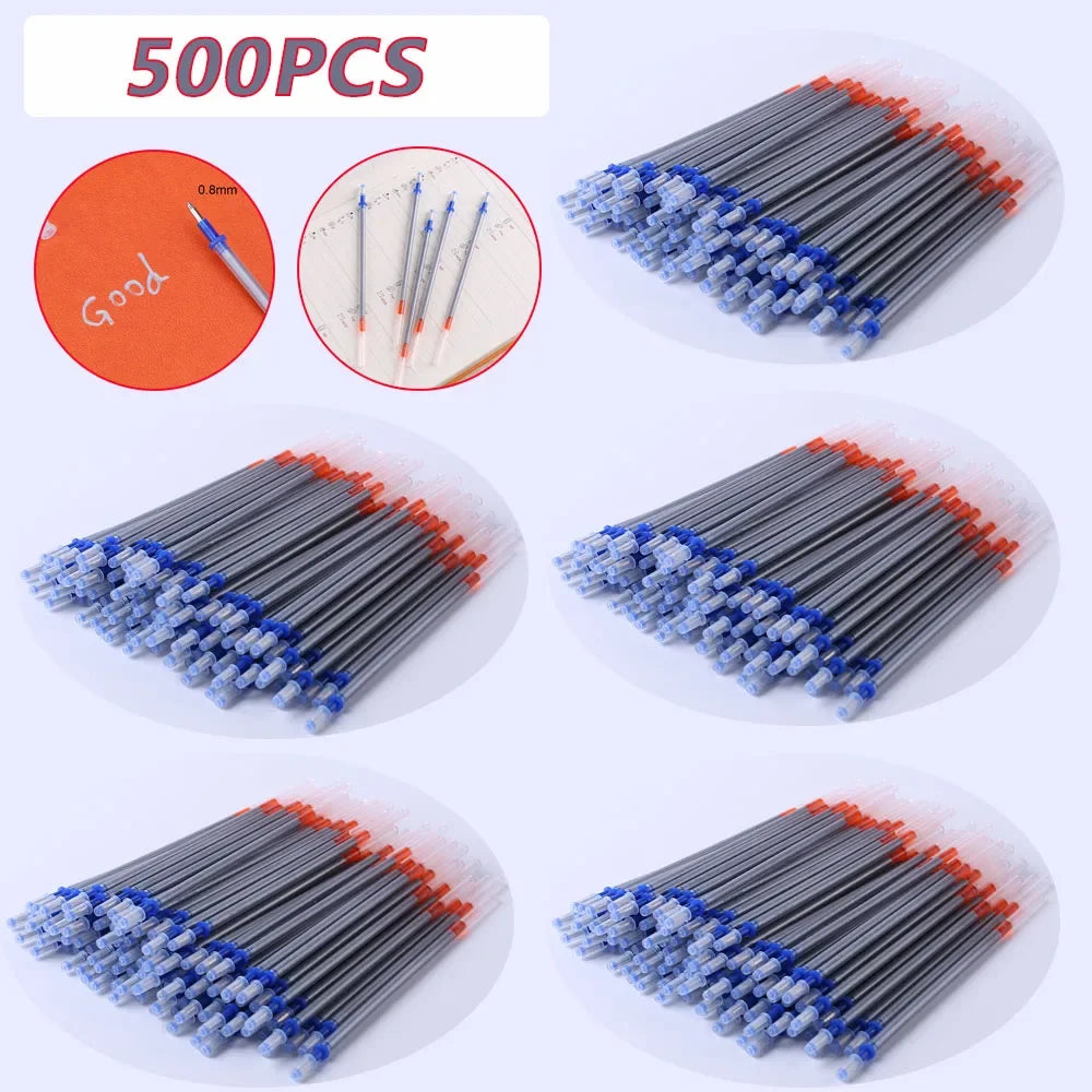 500-100pcs Mercury Refillable Pen Water Erasable Pens Fabric Leather Craft Refill Pen for Leather Embroidery Fabric Sewing Tools Zpaxo 500pcs