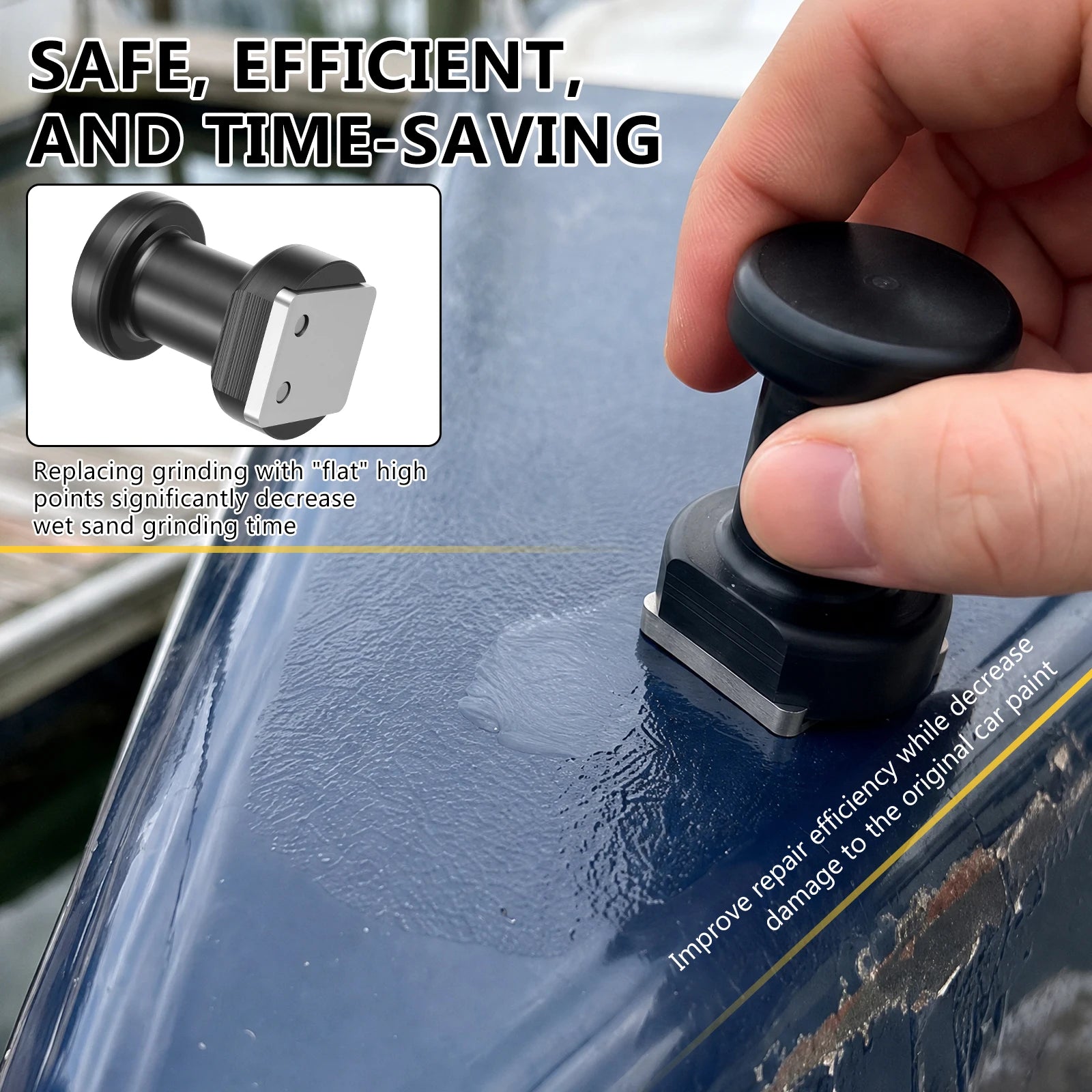 Paint Denibbing Tool Automotive Car Paint Scraper Run Dust Nib Remover Block Clear Coat Repair Razor Shaver Sanding Pad Box Zpaxo