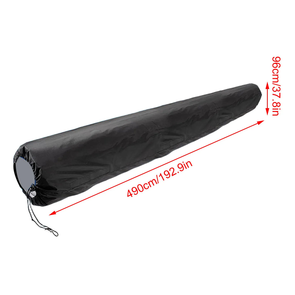 Summer Pool Solar Reel Protective Cover Oxford Cloth Outdoor Pool Solar Reel Blanket Protector for Swimming Pools Black Zpaxo
