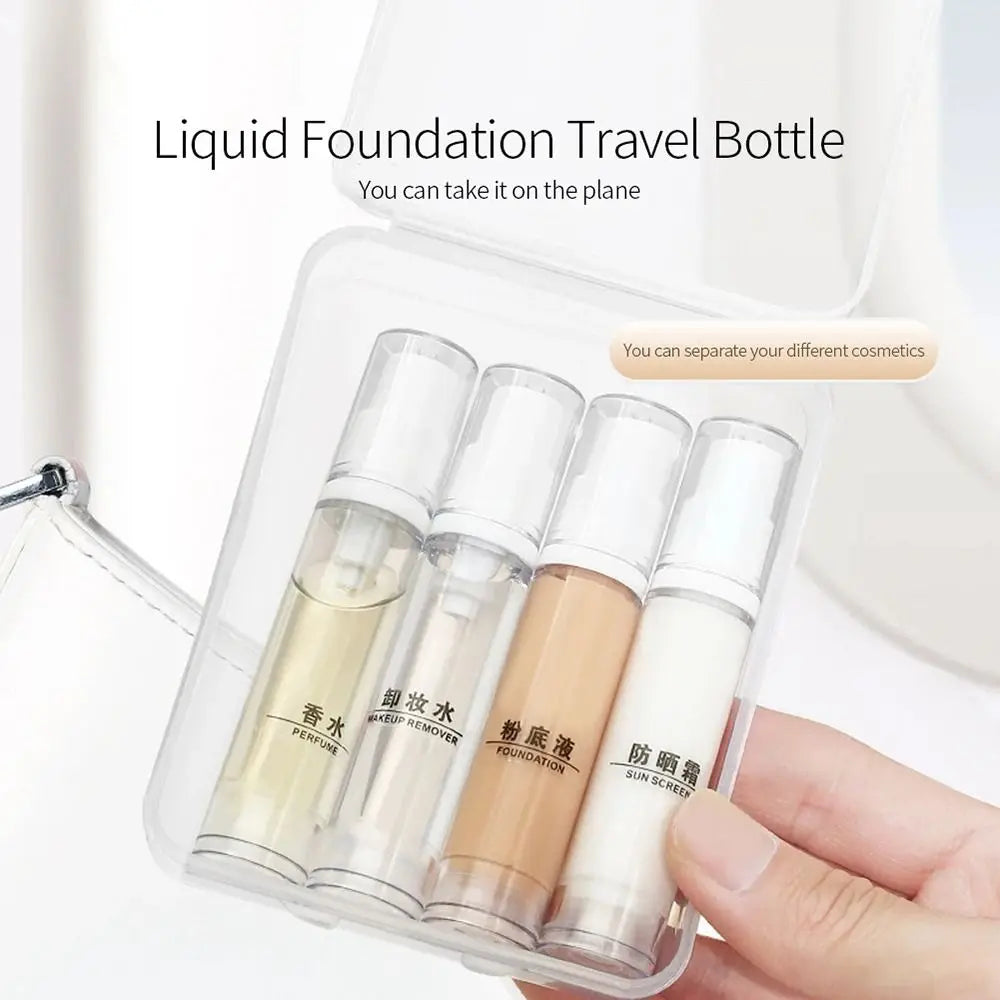 3 5- Travel Refillable Bottle Clear Empty Lotion Sprayer Storage Box Zpaxo