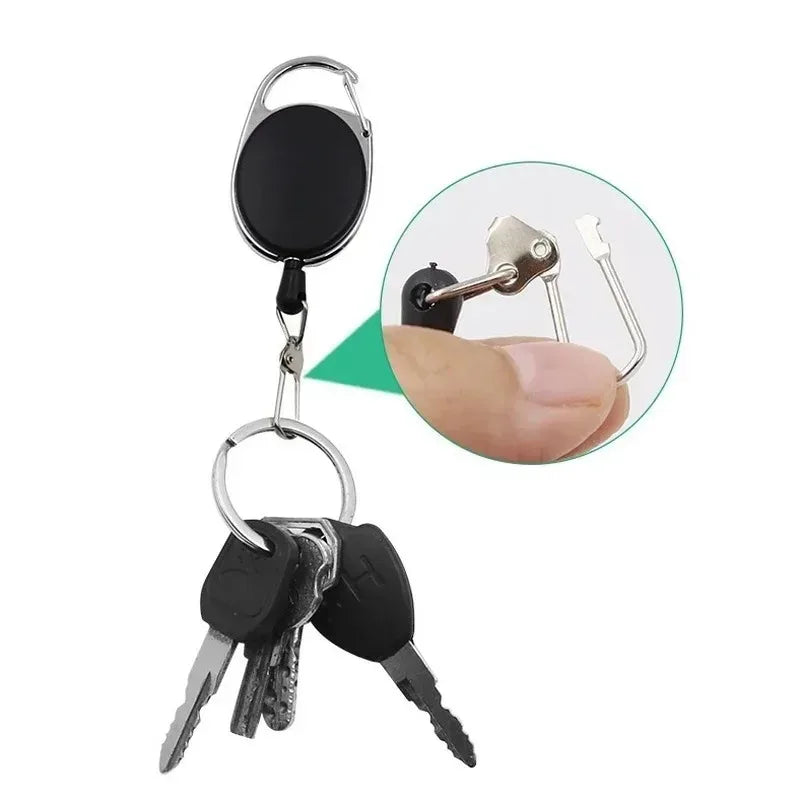 Retractable Keychain Badge Holder – ID Card & Key Ring Clip