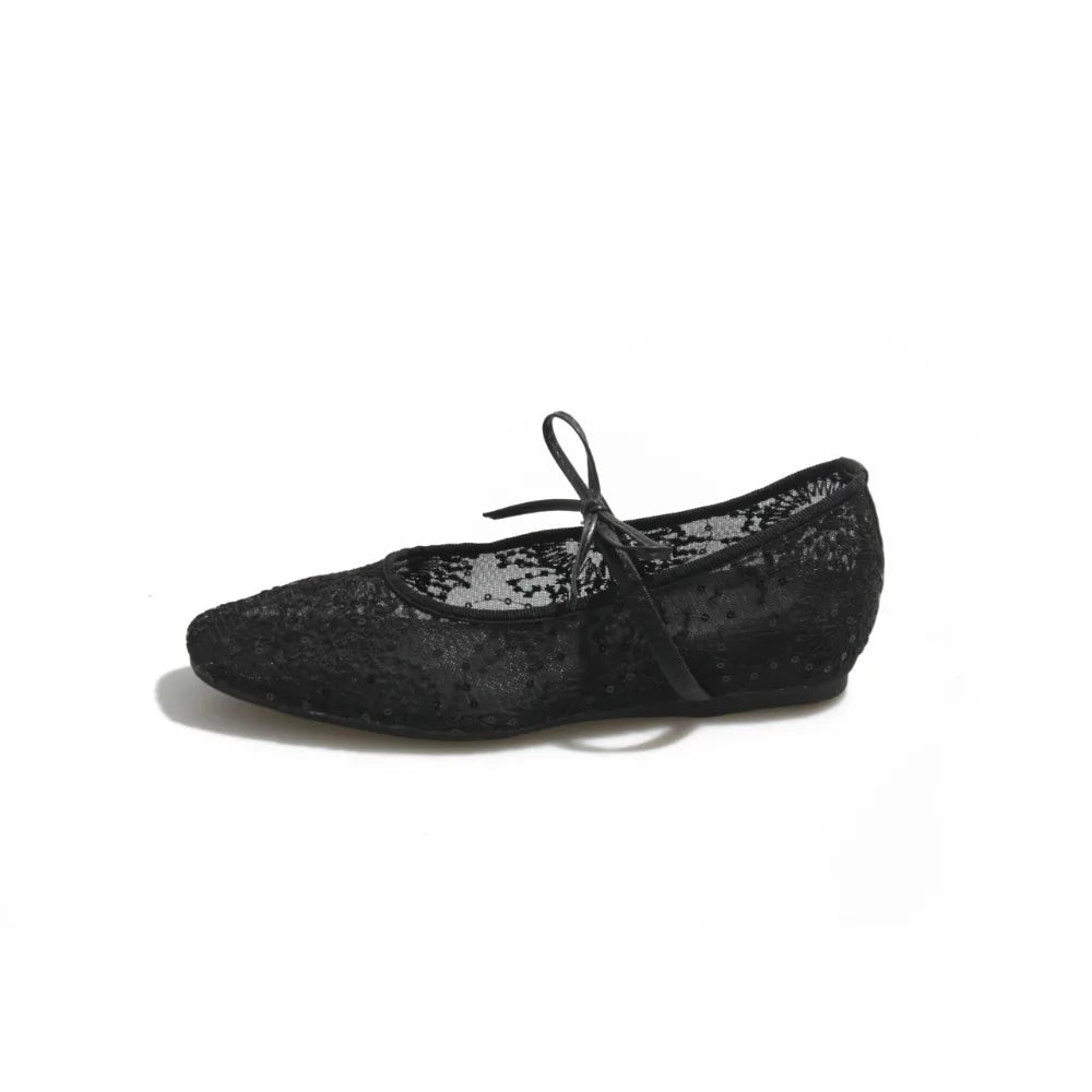 Breathable Women Mary Jane Flats Shoes Fashion Butterfly-knot Laides