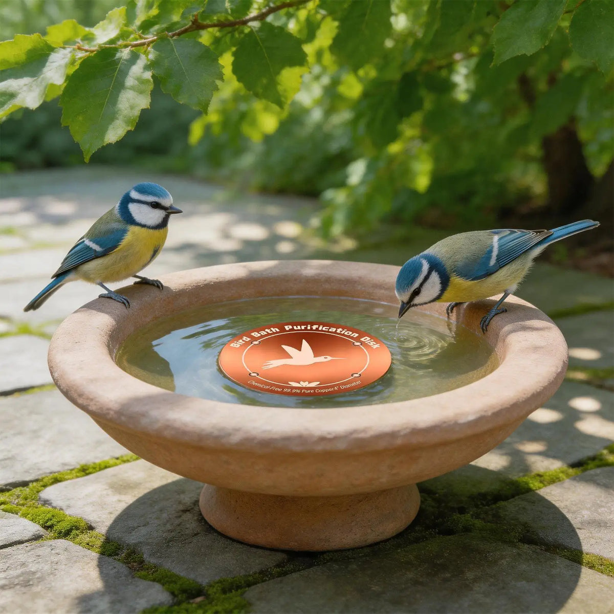 Bird Bath Copper Birdbath Purifier Triple-point Support Disk Zpaxo