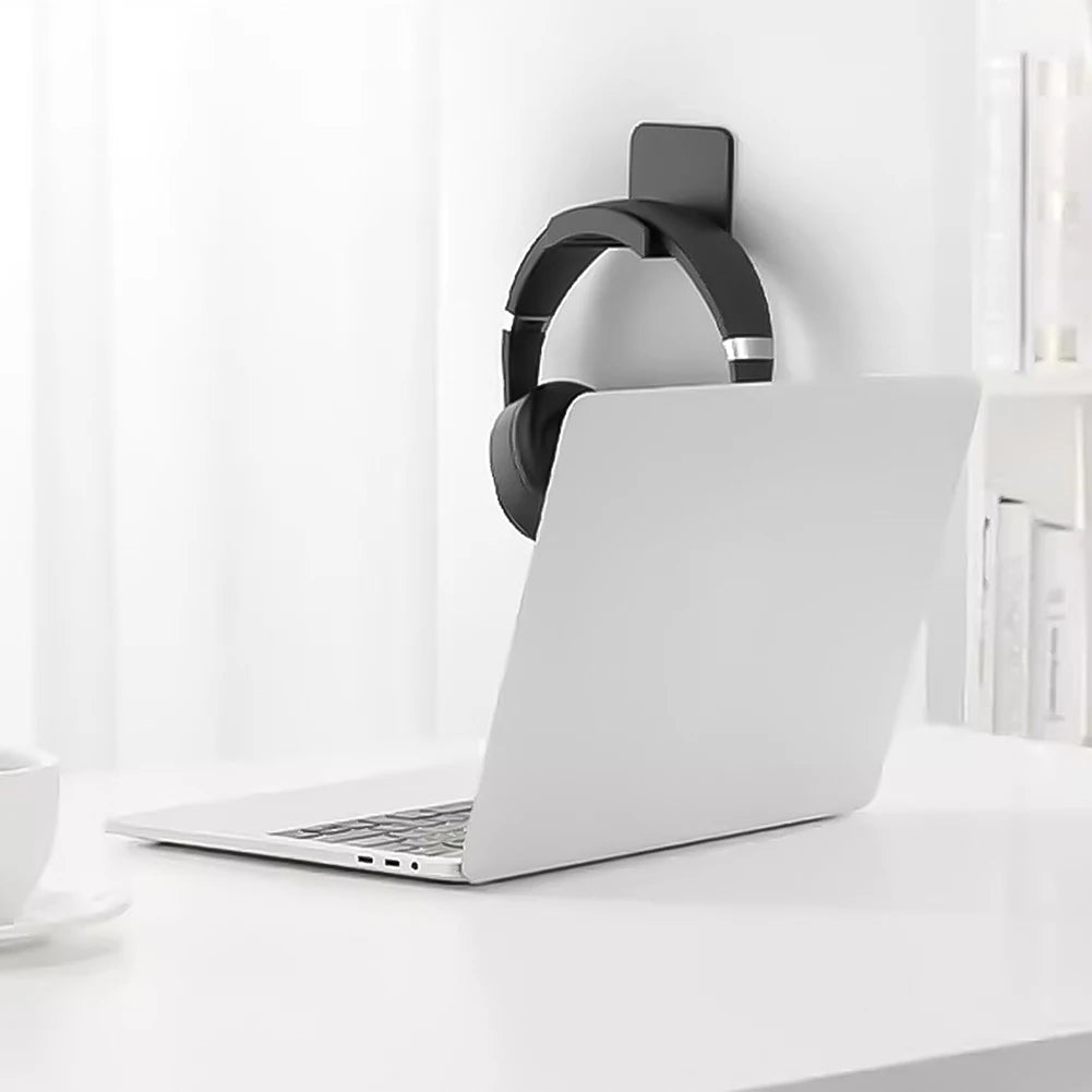 1- Universal Headphone Stand Adhensive Plastic Wall Mount Hanger Zpaxo