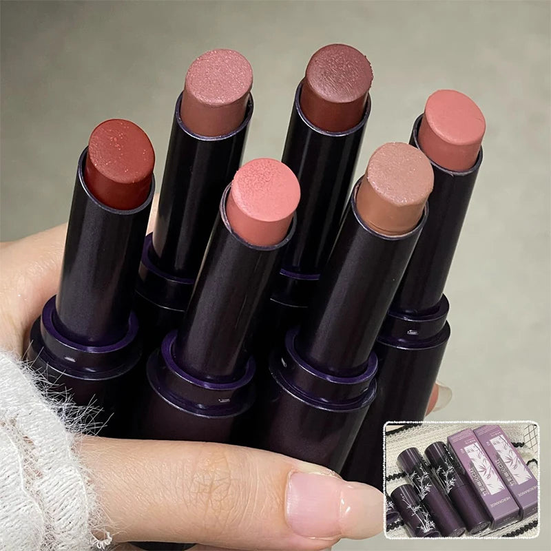 Soft Mist Nude Pink Matte Lipstick Waterproof Long Lasting Lip Sticks Easy To Apply Low Saturation Lip Gloss Makeup for Women Zpaxo