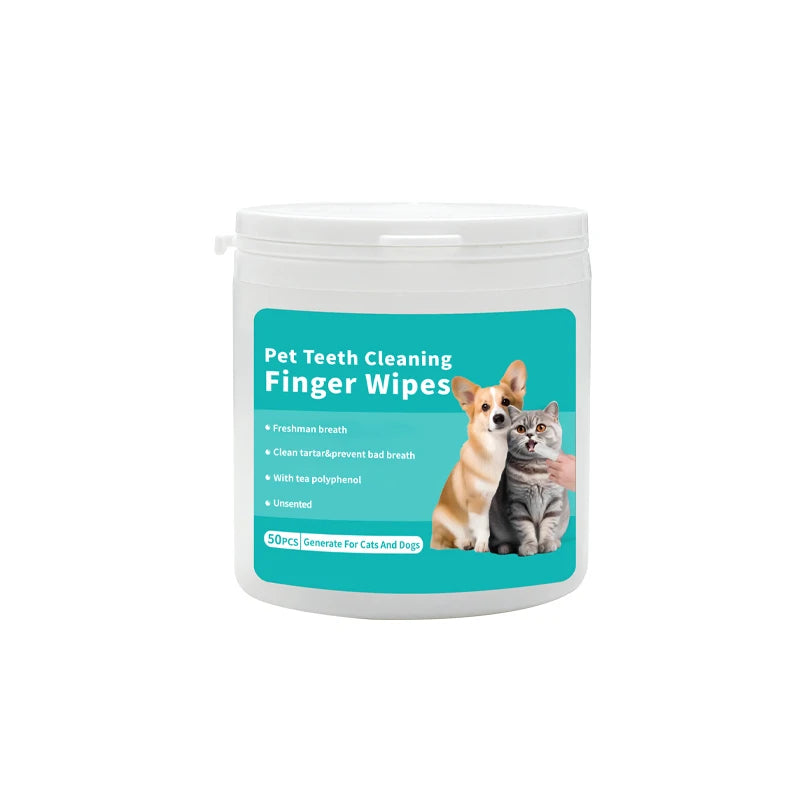 Pet Teeth Cleaning Wipes for Cats & Dogs – Lickable Gloves Pet Dental Wipes Zpaxo