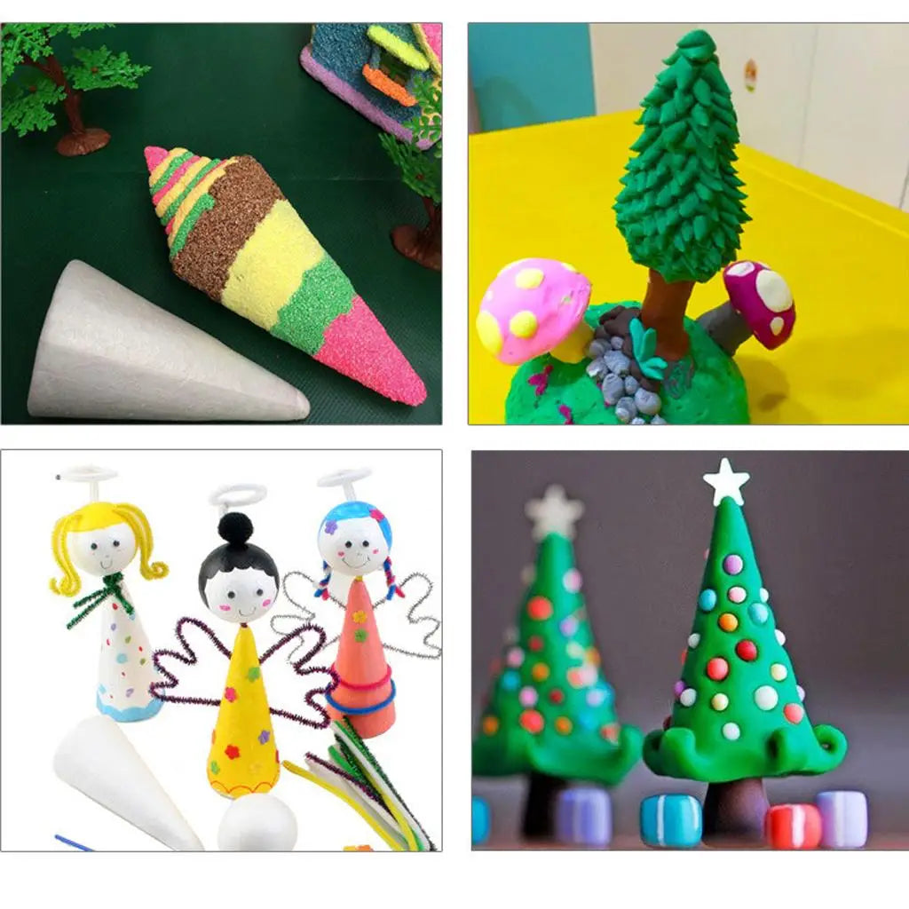 5/10pcs 70/100/150mm Christmas Tree Styrofoam Foam for Handmade Modeling Craft DIY Supplies Party Ornament Zpaxo