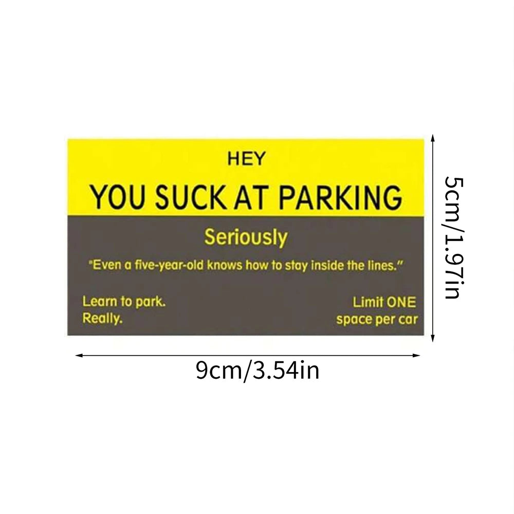 10/50/100Pcs You Suck At Parking Cards Funny Bad Parking Cards Violation Cards Zpaxo