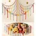 MBoho Toy Hammocks Wall Corner Hanging Storage Net Woven Tassel