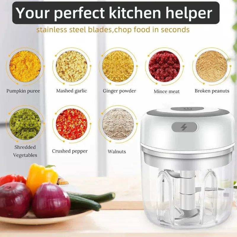 USB Electric Mini Food Chopper – Garlic Masher & Veggie Grinder Electric Food Chopper Zpaxo