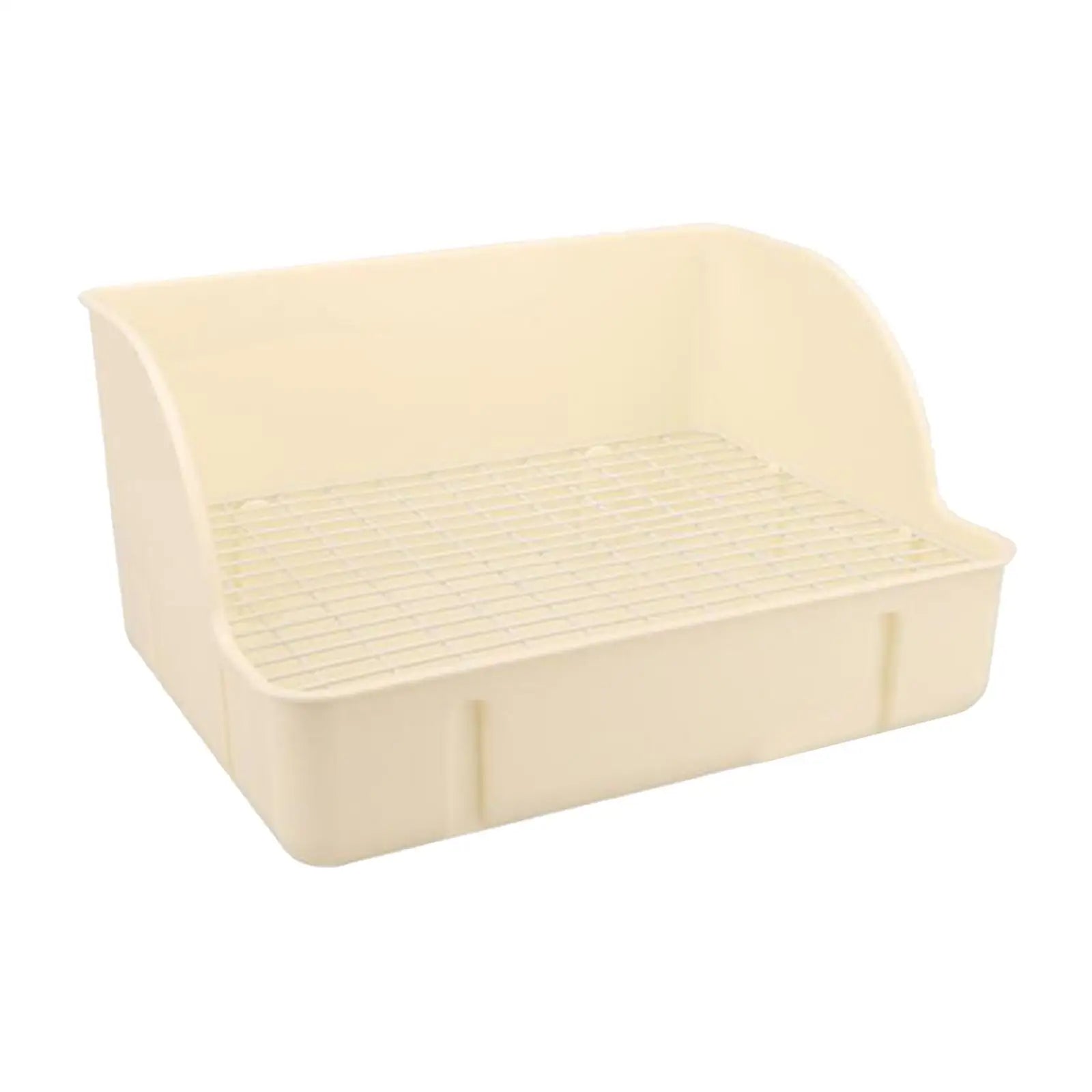 Rabbit Litter Box for Cage Bedpan Small Animals Litter Tray Potty Trainer for Guinea Pigs Bunny Chinchillas Ferrets Rats Zpaxo White