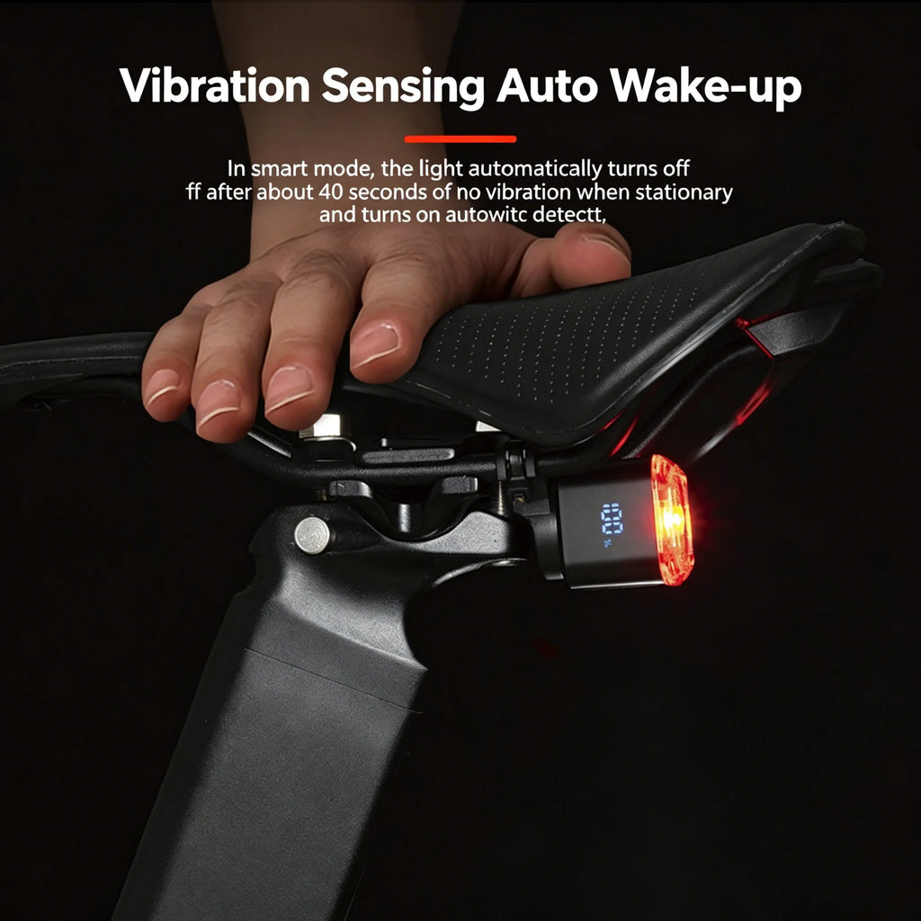 Cycling Waterproof Intelligent Sensing Brake Taillights Bicycle Taillights Type-c Charging Highway Mountain Night Bike Taillight Zpaxo